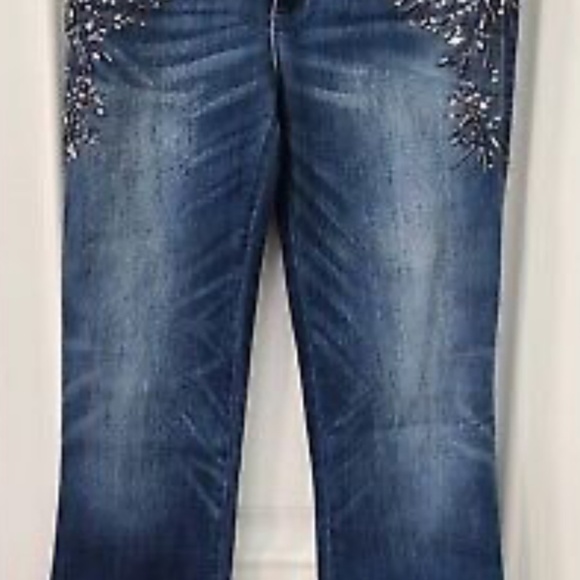 Bootcut Jeans with Rhinestone Embellishment size 6 - Picture 3 of 3
